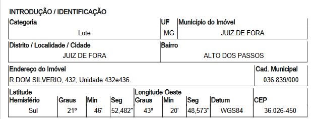 Terreno da Caixa em JUIZ DE FORA / MG - 10174933