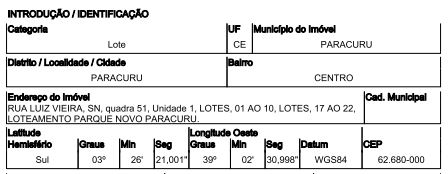 Terreno da Caixa em PARACURU / CE - 10187461