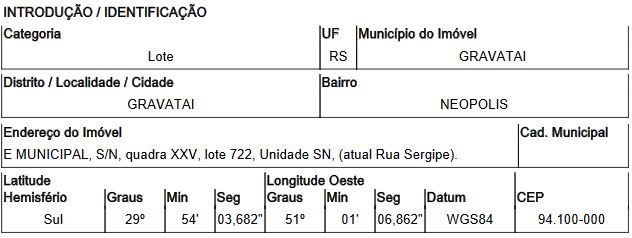 Terreno da Caixa em GRAVATAI / RS - 10145865