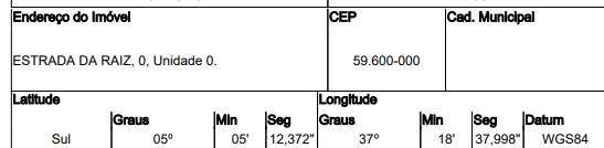 Gleba da Caixa em MOSSORO / RN - 1555534749750