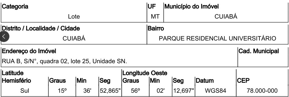 Terreno da Caixa em CUIABA / MT - 10305207